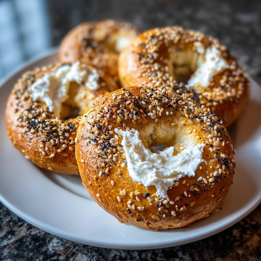 Air Fryer Bagels With Yogurt