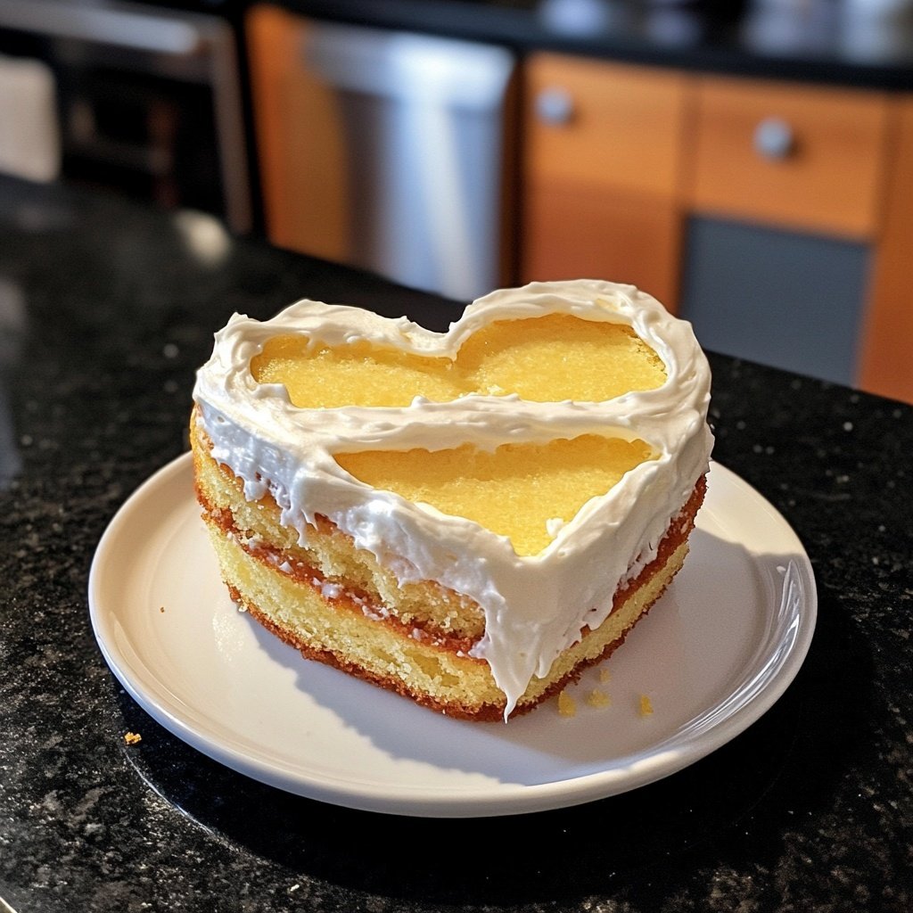 Mini Heart Cake with Lemon Cream