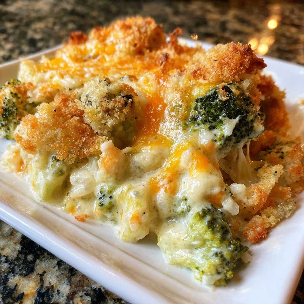 Sunday Cheesy Broccoli Rice Casserole