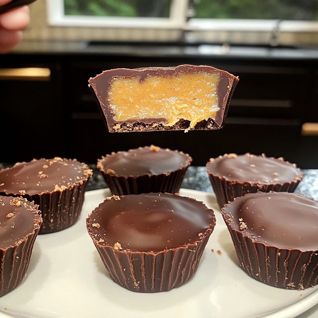 Homemade Peanut Butter Cups with Maple Filling