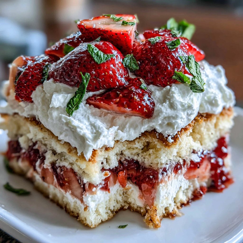Strawberry Shortcake Sheet Cake