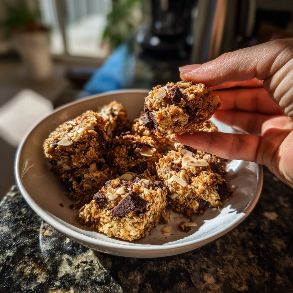 Chocolate Almond Coconut Granola Bites