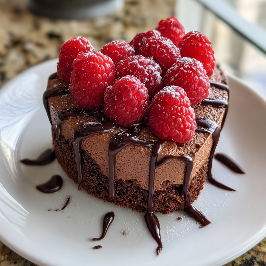 Mini Heart Cake with Chocolate Mousse