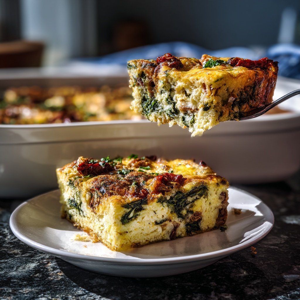 Spring Brunch Egg Casserole With Spinach