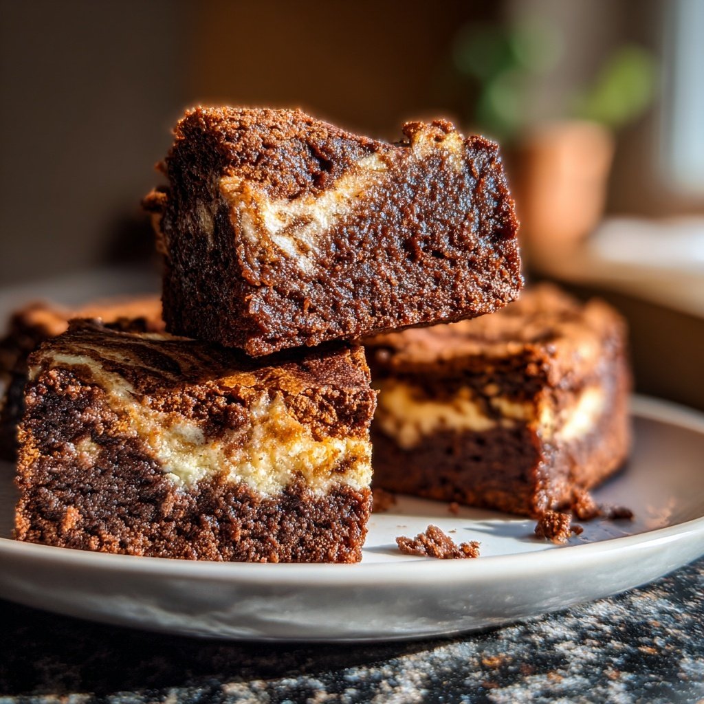 Cottage Cheese Brownies with Vanilla Swirl