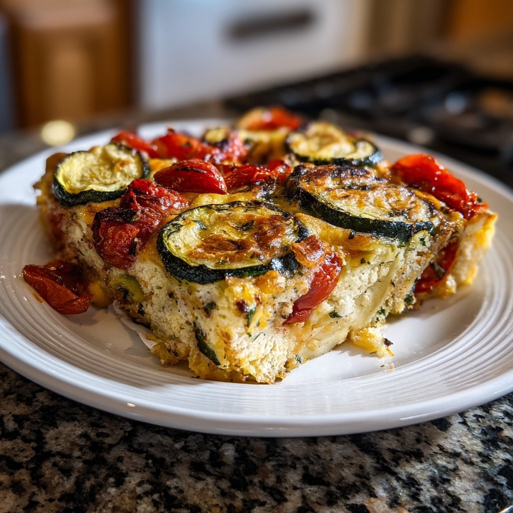 Zucchini Tomato Chickpea Bake
