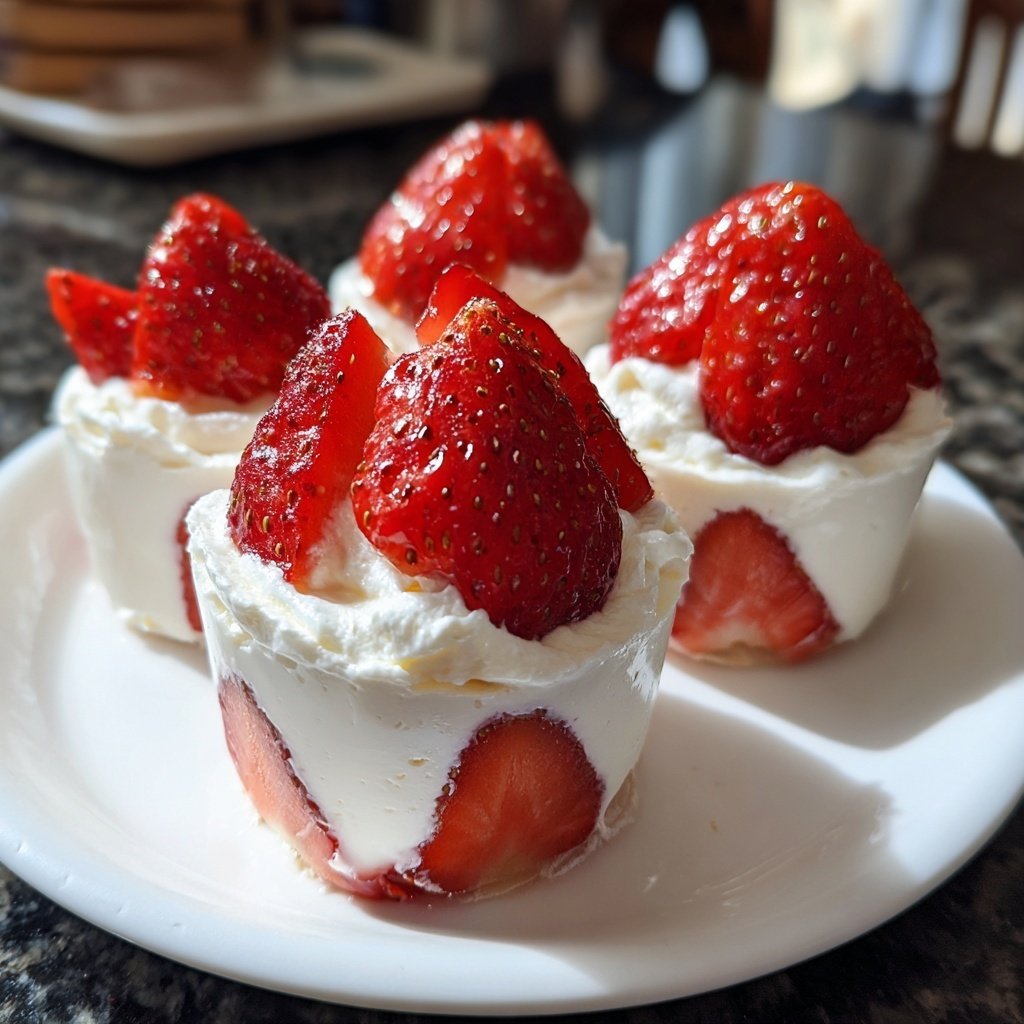 Valentines Treats Strawberry Cream Cups
