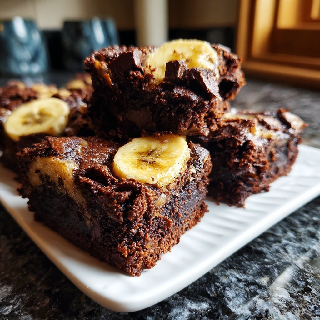 Cottage Cheese Brownies with Banana