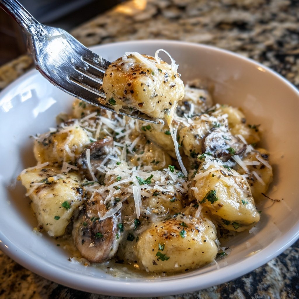 Valentine Dinner Truffle Mushroom Gnocchi