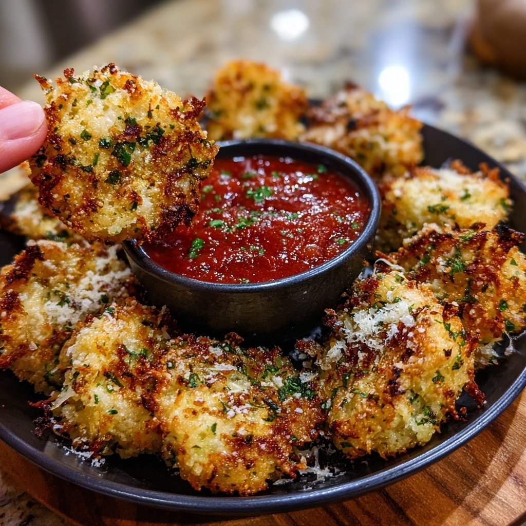 Crispy Parmesan Cauliflower Nuggets