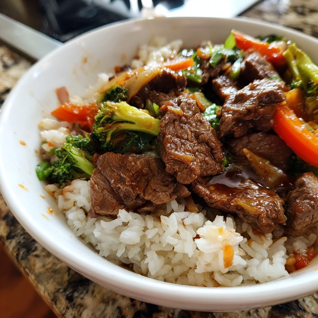 High Protein Beef Rice Bowl