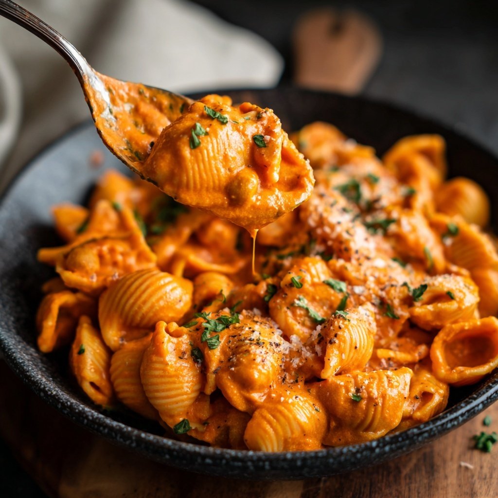 Creamy Tomato Chickpea Pasta
