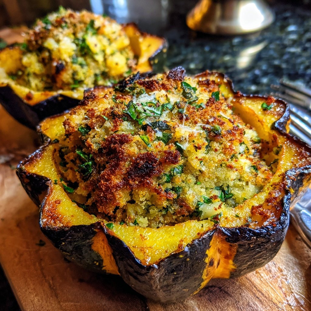 Sunday Stuffed Acorn Squash with Herbs