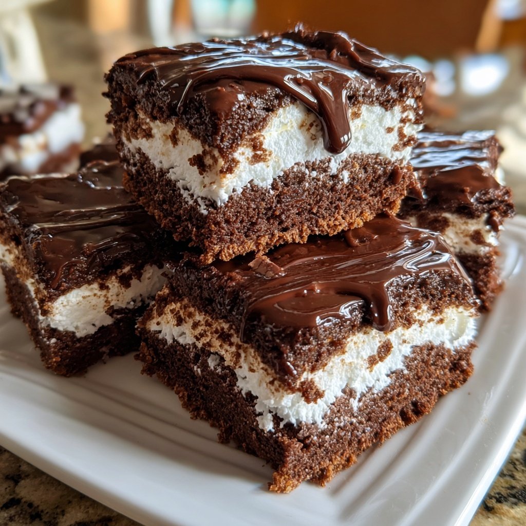 Valentines Treats Chocolate Marshmallow Squares